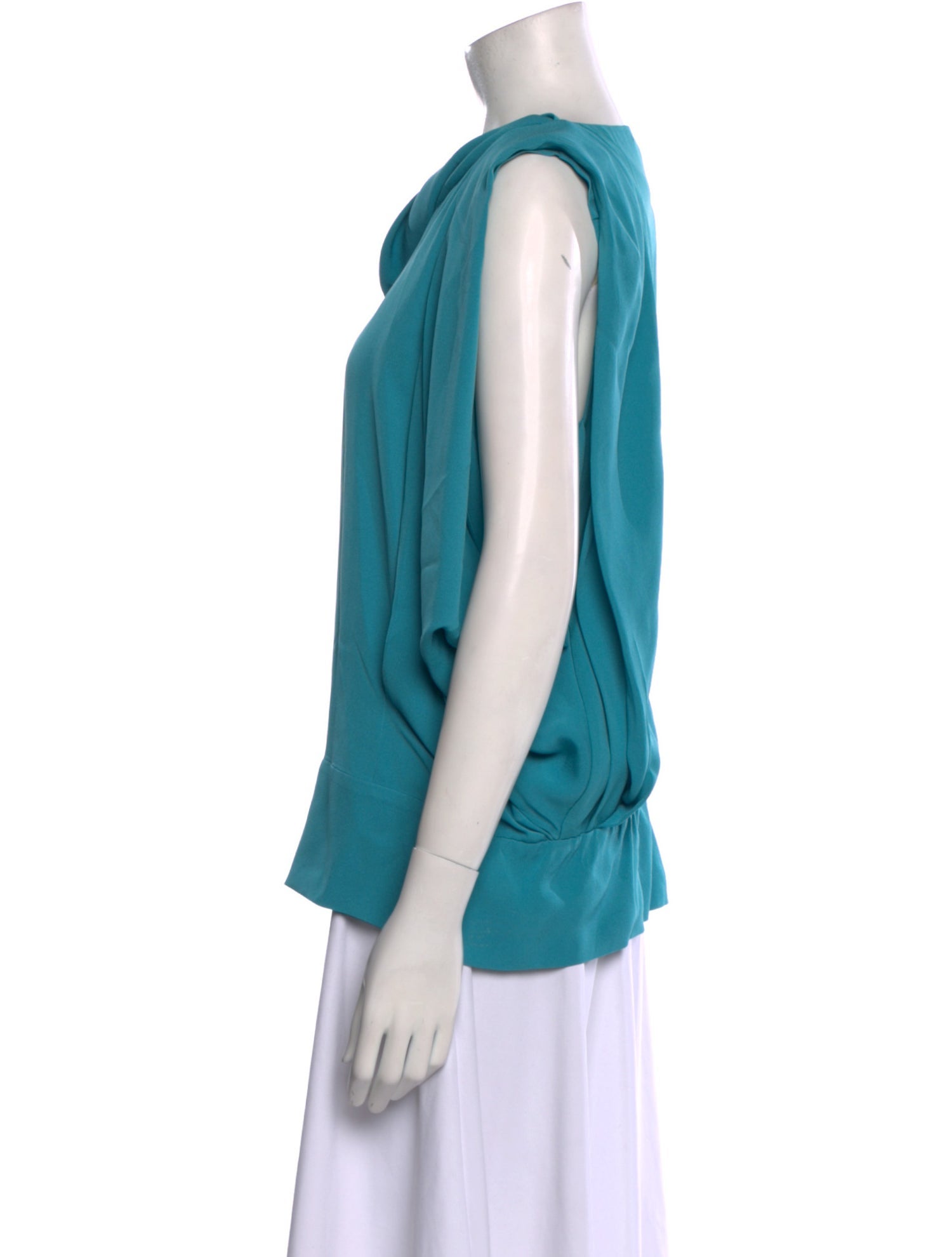 Diane von Furstenberg Silk Bateau Neckline Blouse