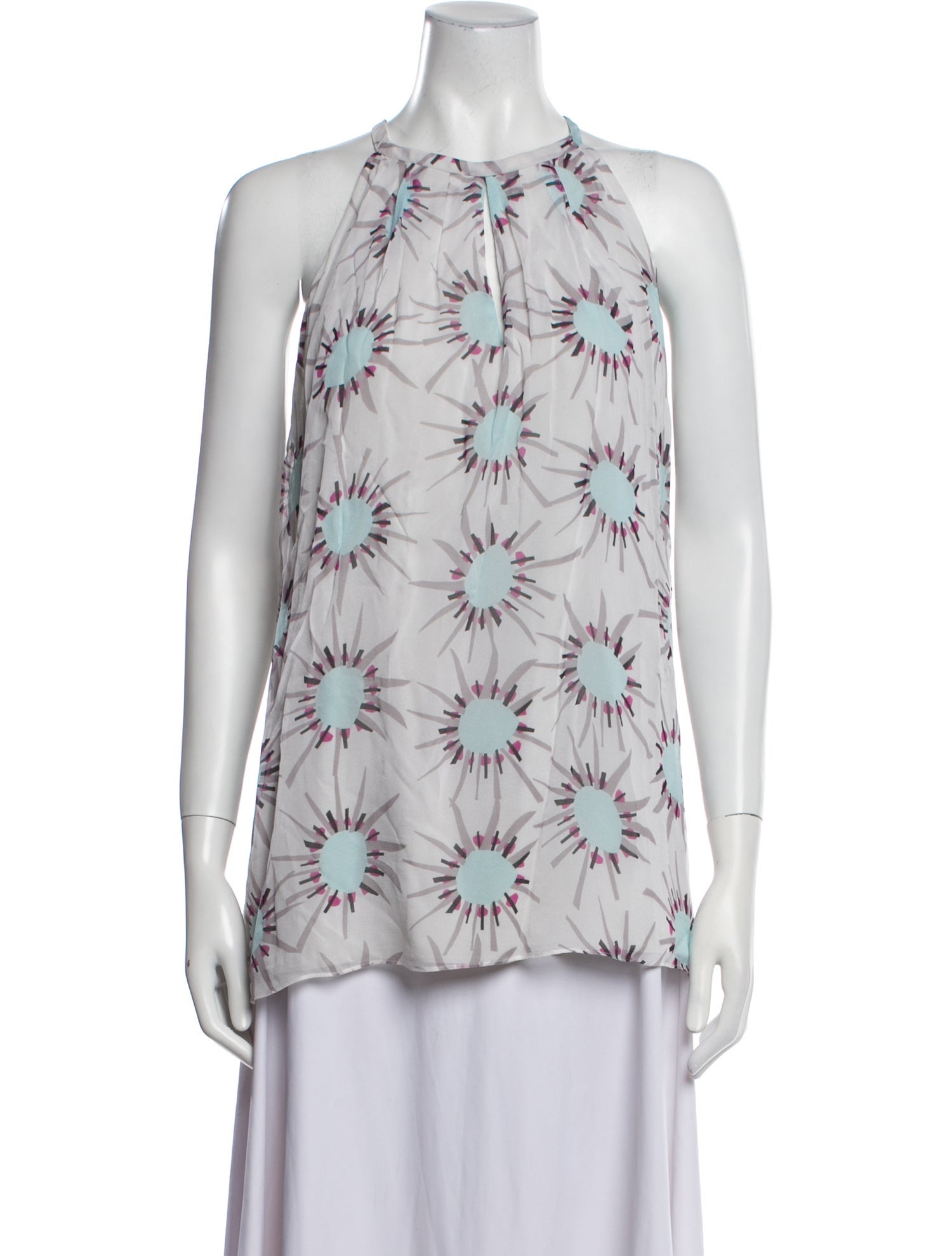 Diane von Furstenberg Silk Floral Print Blouse