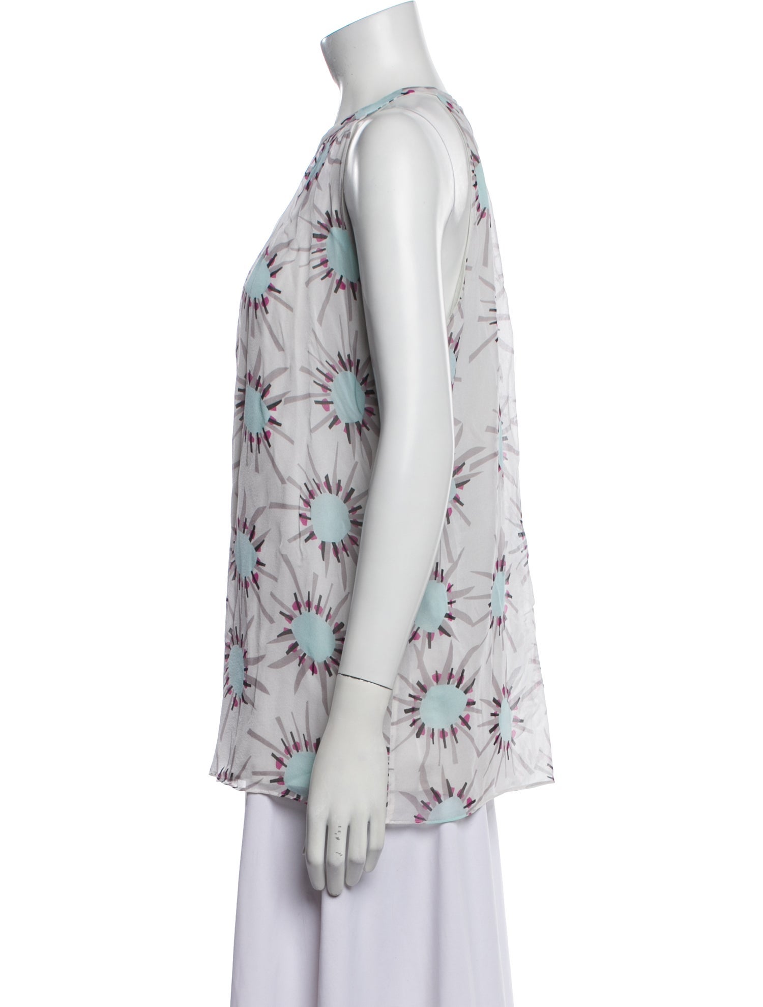 Diane von Furstenberg Silk Floral Print Blouse