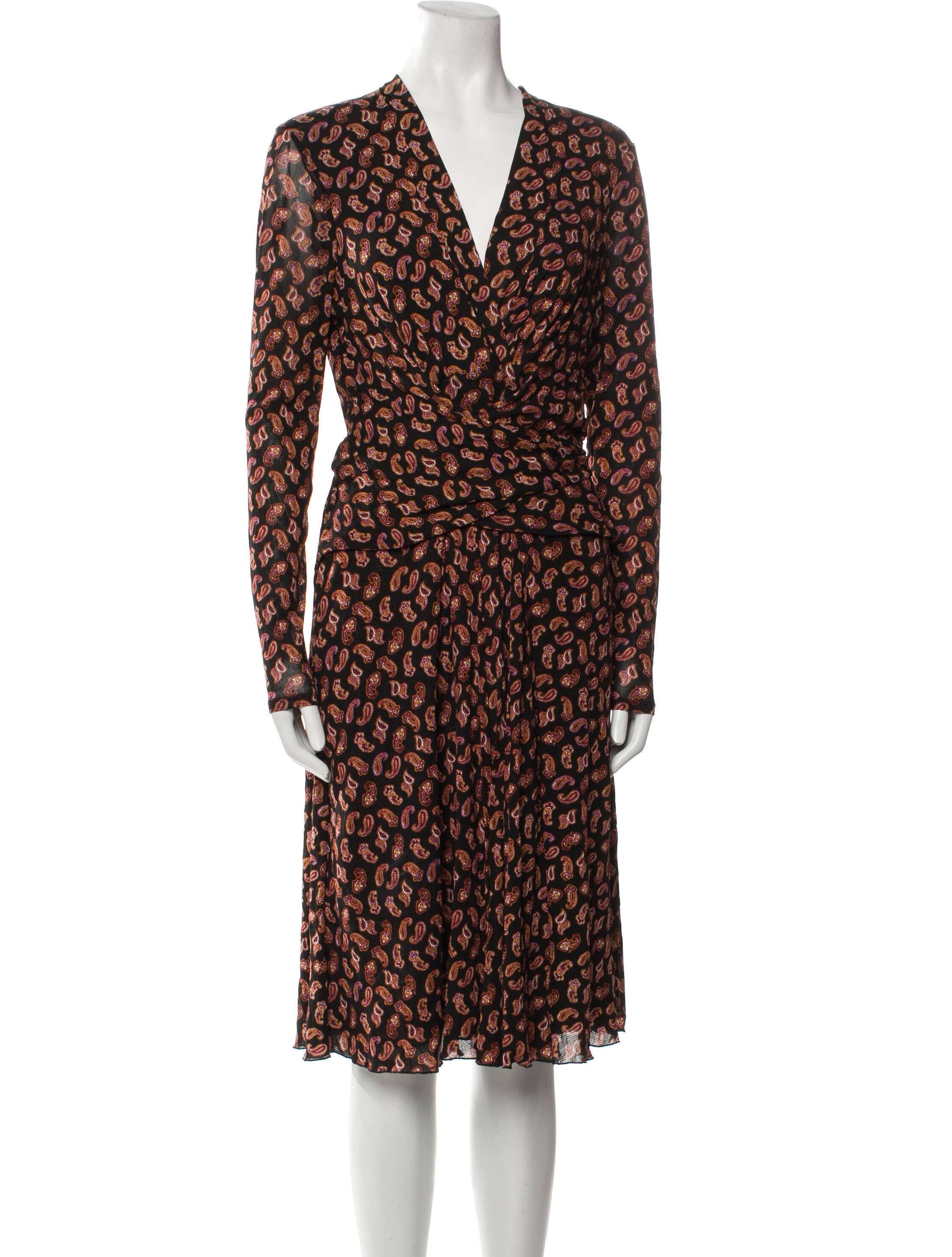 Diane von Furstenberg Paisley Print Knee-Length Dress
