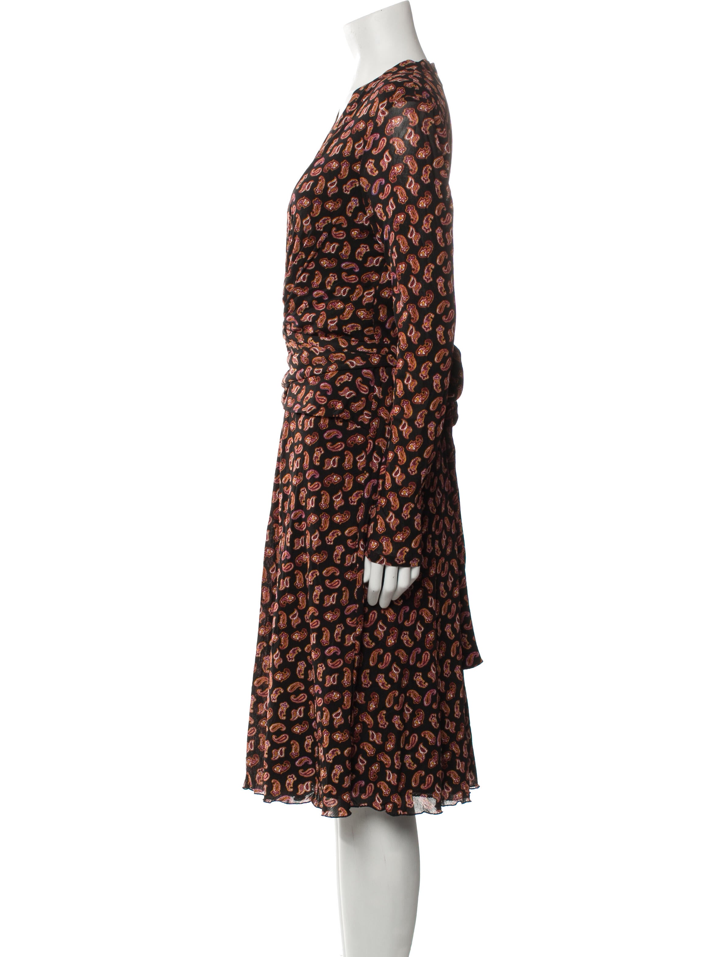 Diane von Furstenberg Paisley Print Knee-Length Dress