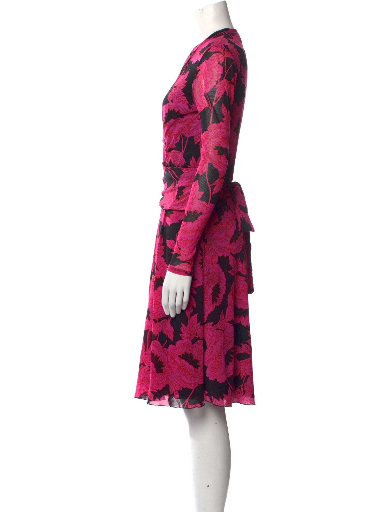Diane von Furstenberg Floral Print Midi Length Dress