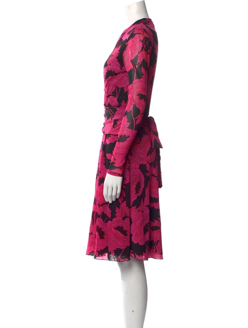 Diane von Furstenberg Floral Print Midi Length Dress
