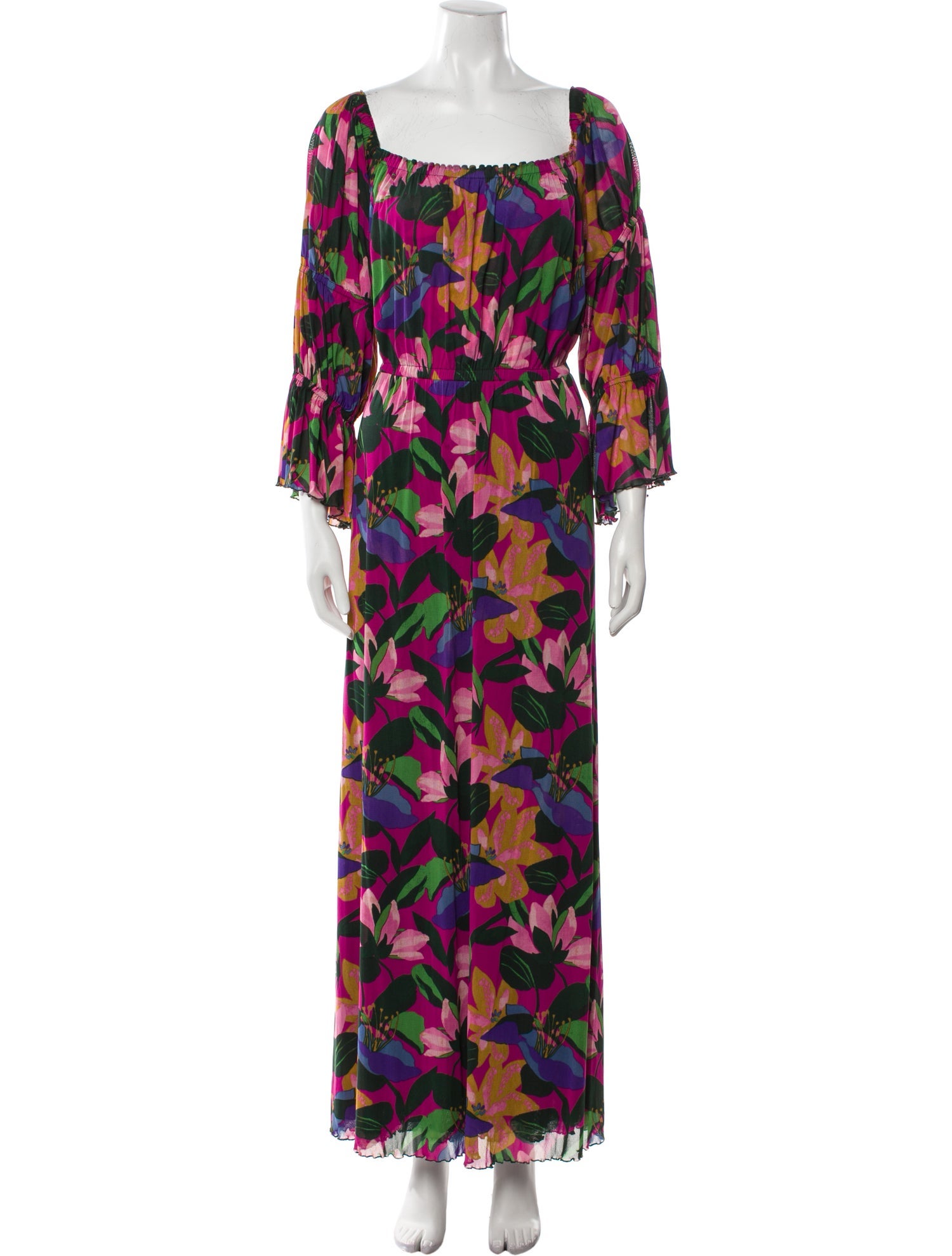 Diane von Furstenberg Floral Print Long Dress