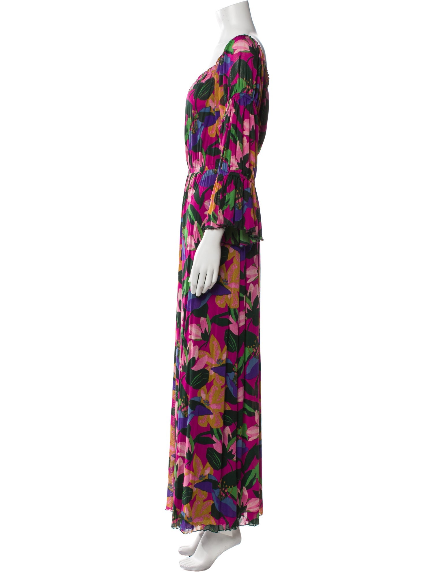 Diane von Furstenberg Floral Print Long Dress