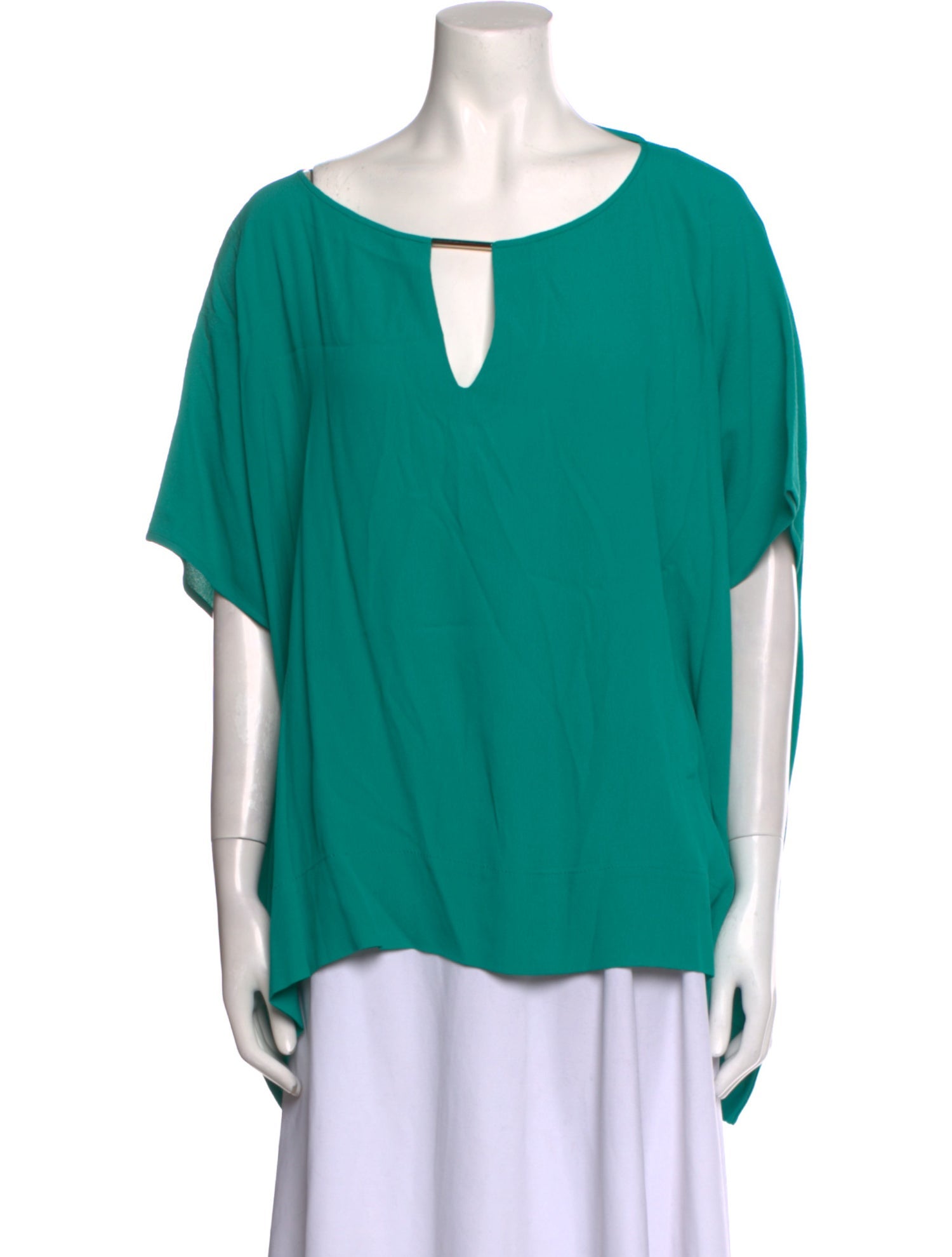 Diane von Furstenberg V-Neck Short Sleeve Blouse