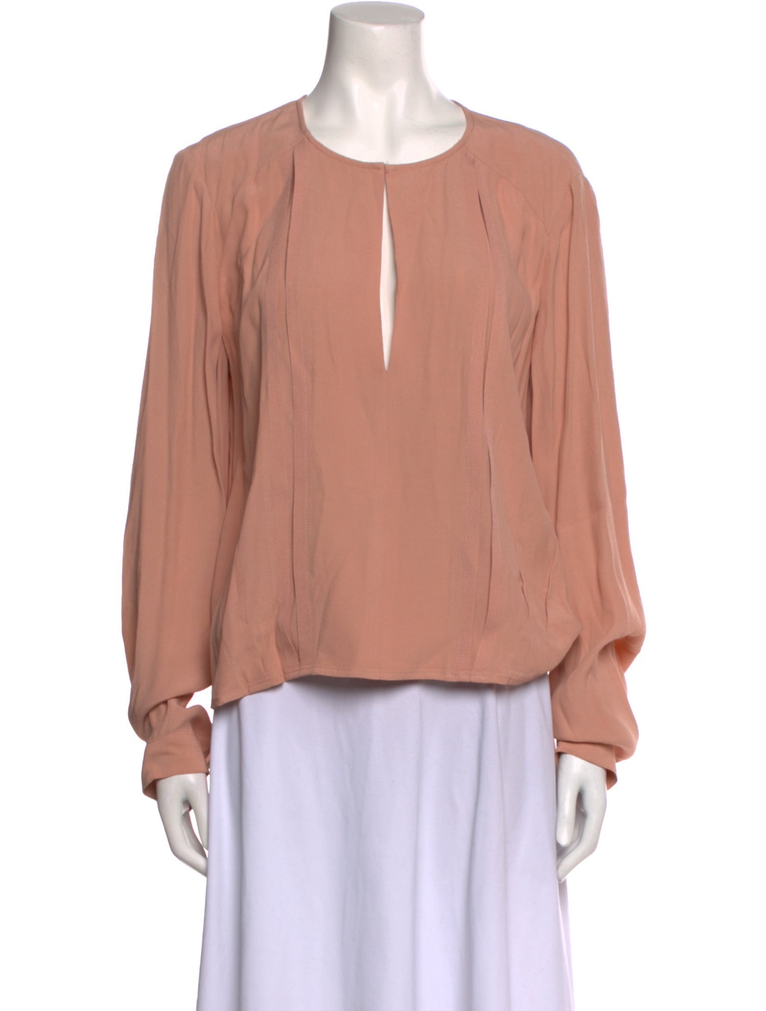 Diane von Furstenberg Crew Neck Long Sleeve Blouse
