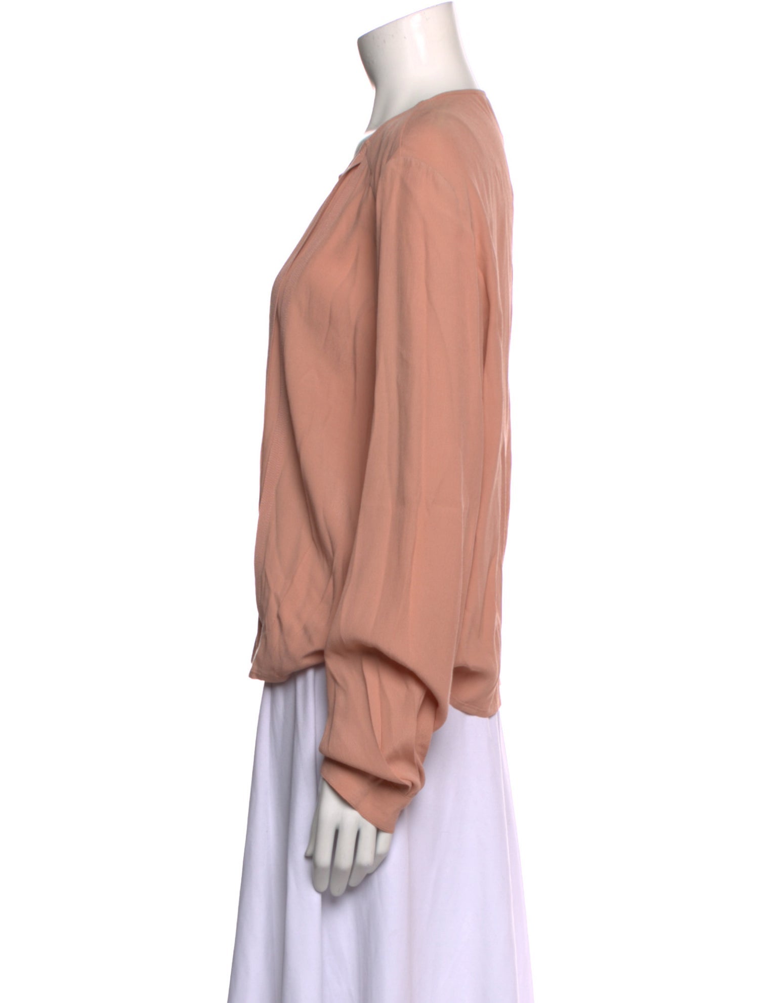 Diane von Furstenberg Crew Neck Long Sleeve Blouse