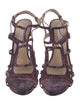 Diane von Furstenberg Leather Cutout Accent Gladiator Sandals