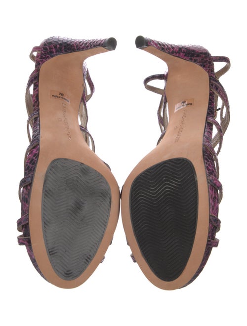 Diane von Furstenberg Leather Cutout Accent Gladiator Sandals