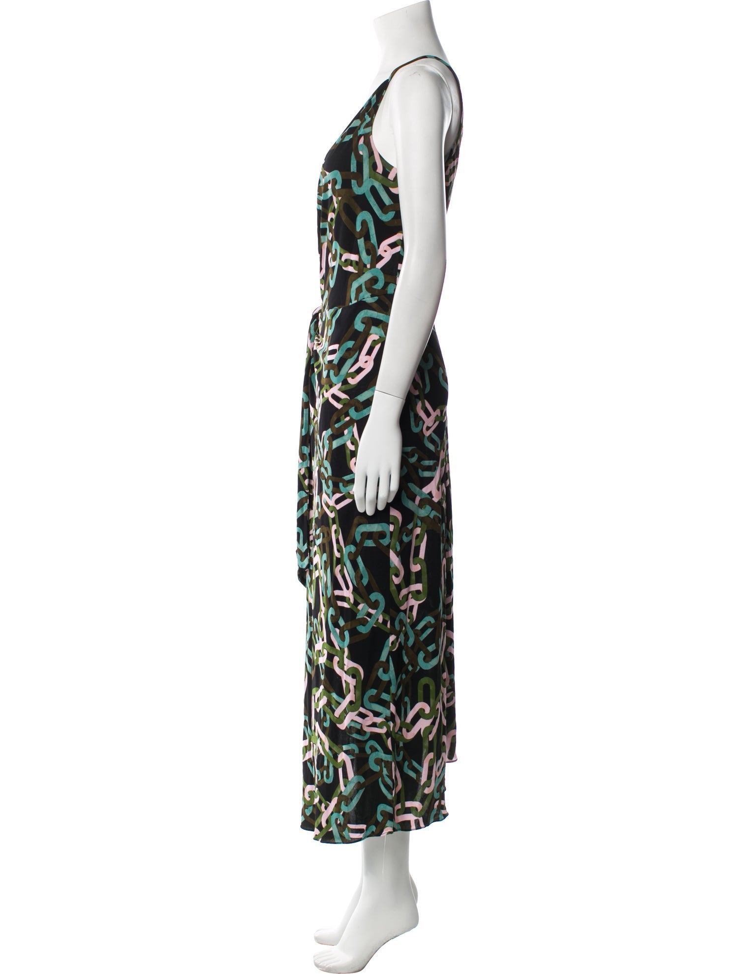 Diane von Furstenberg Printed Midi Length Dress