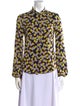 Diane von Furstenberg Silk Printed Button-Up Top