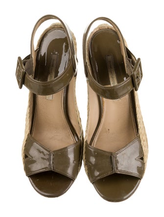 Diane von Furstenberg Patent Leather Espadrilles