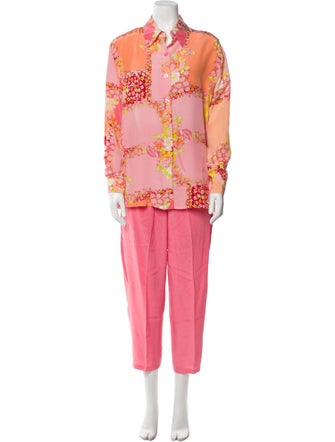 Diane von Furstenberg Silk Printed Lounge Set