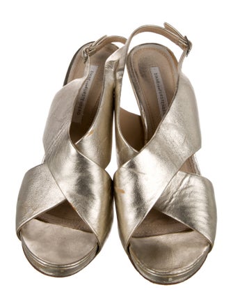 Diane von Furstenberg Leather Slingback Pumps