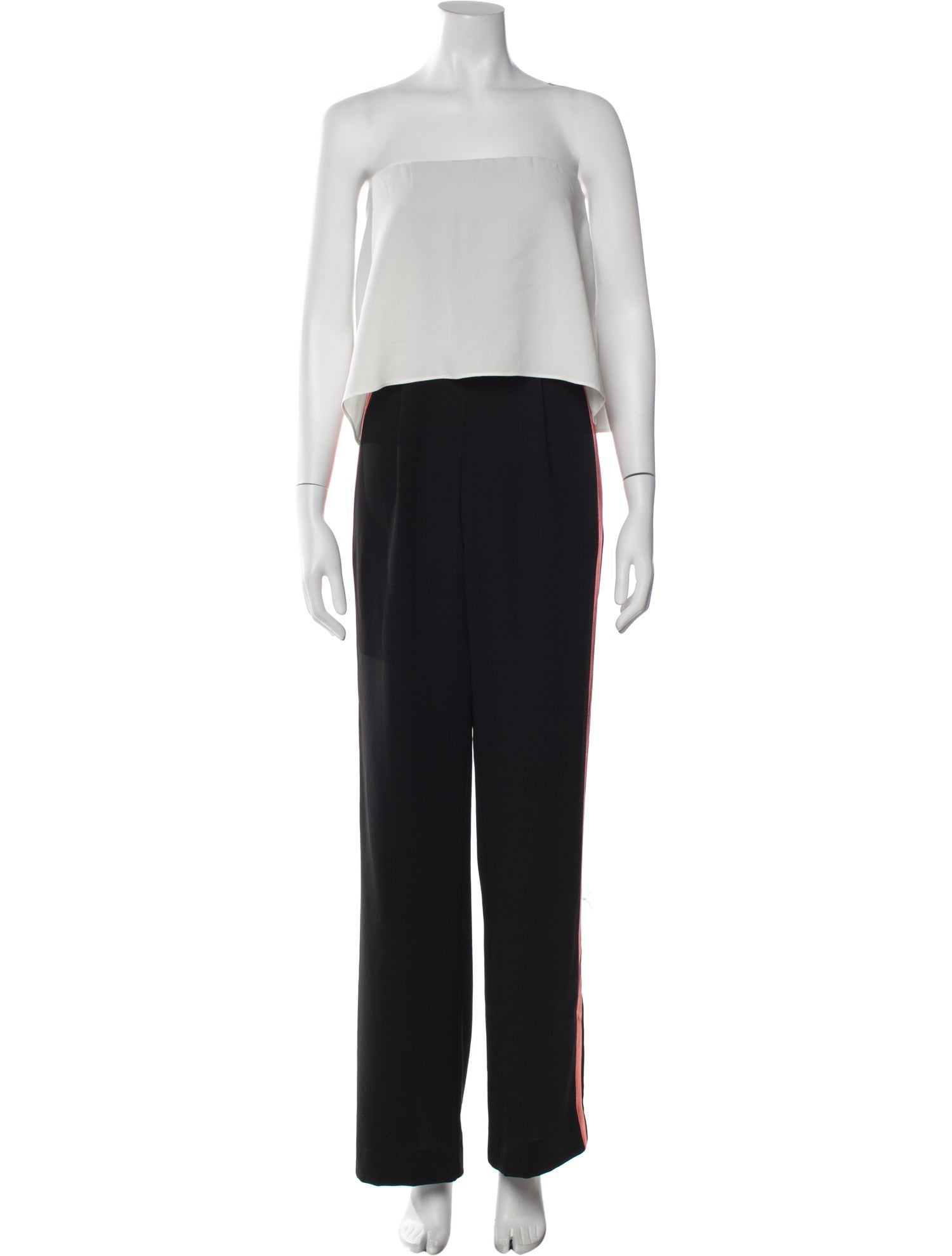 Diane von Furstenberg Colorblock Pattern Strapless Jumpsuit