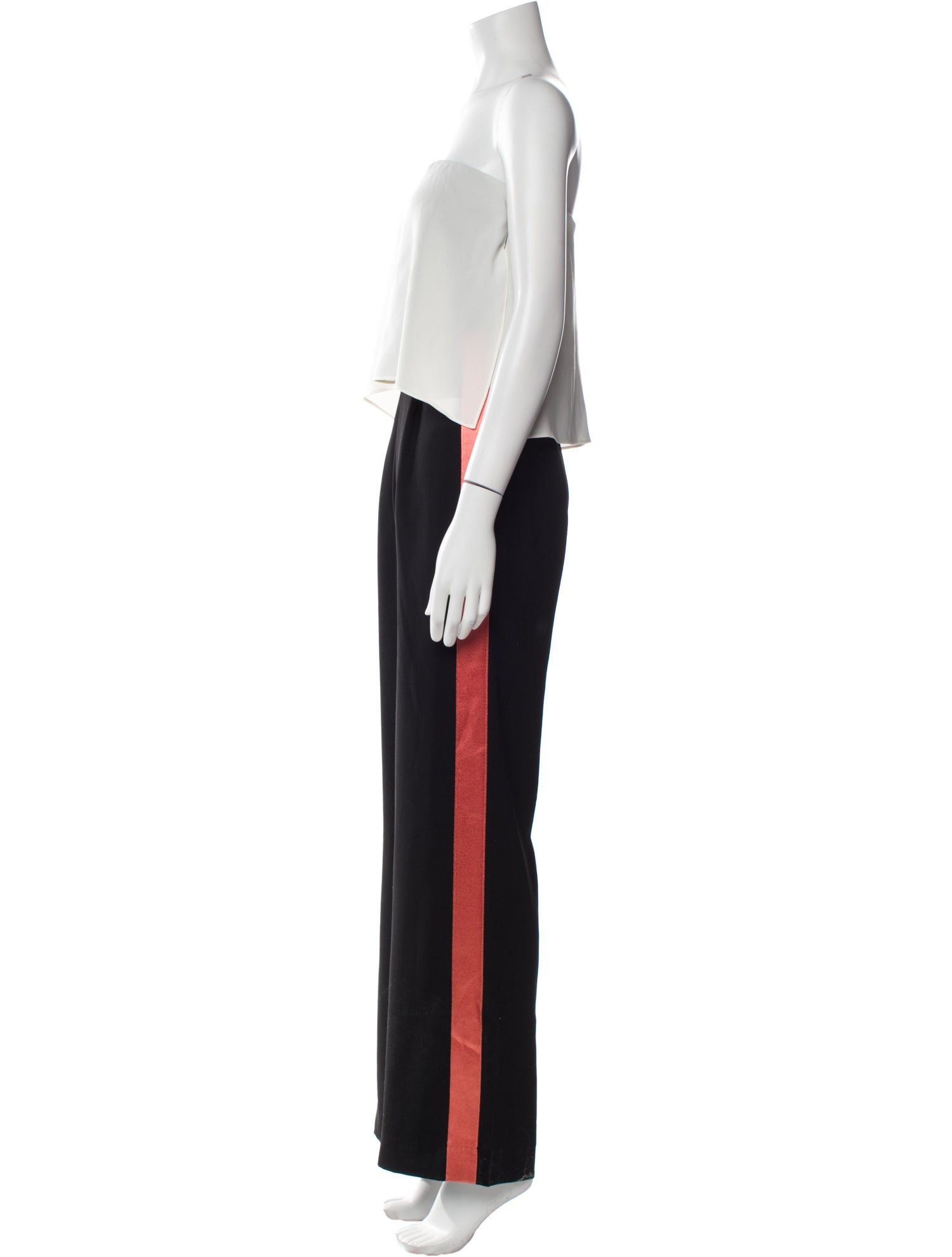 Diane von Furstenberg Colorblock Pattern Strapless Jumpsuit