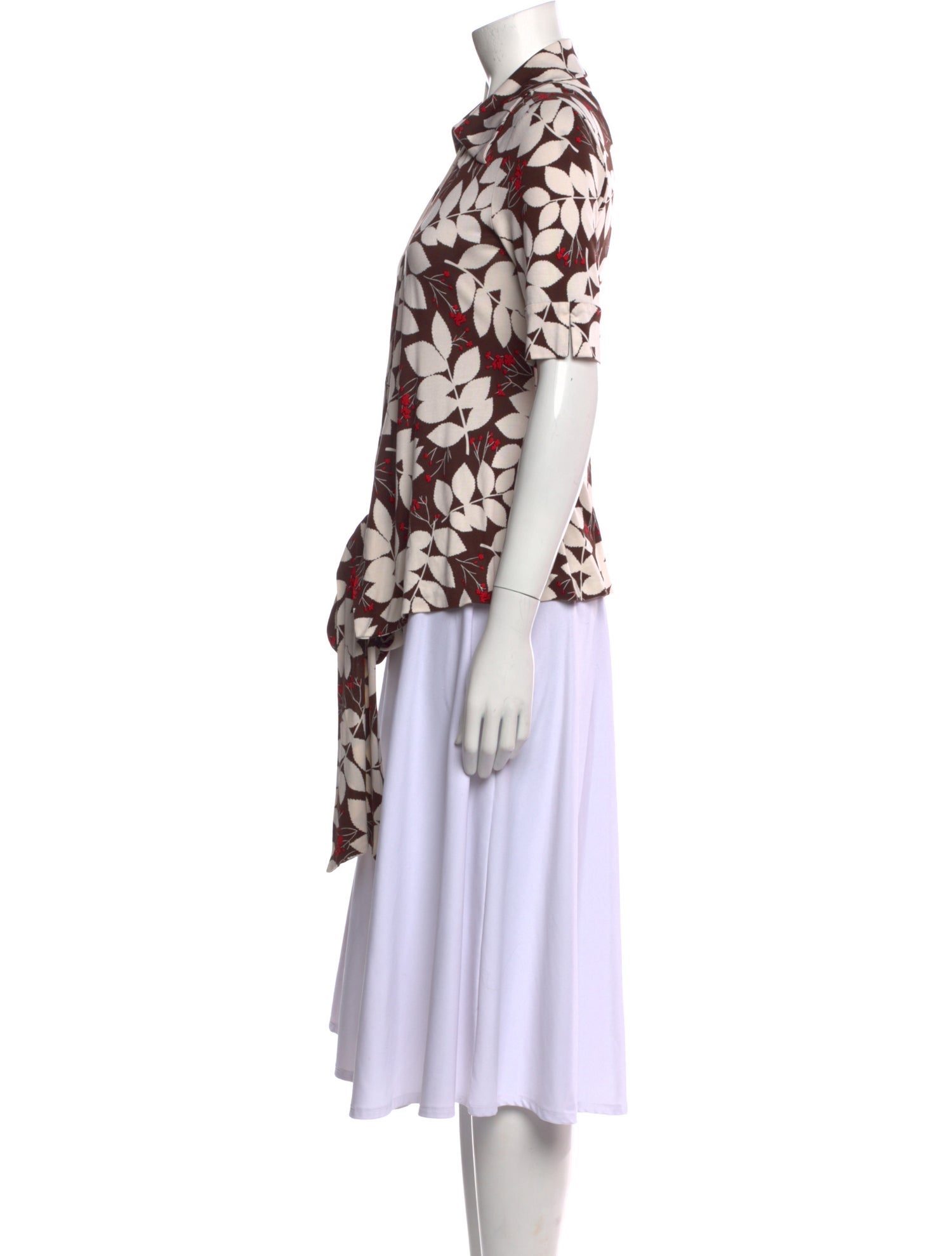 Diane von Furstenberg Silk Floral Print Tunic