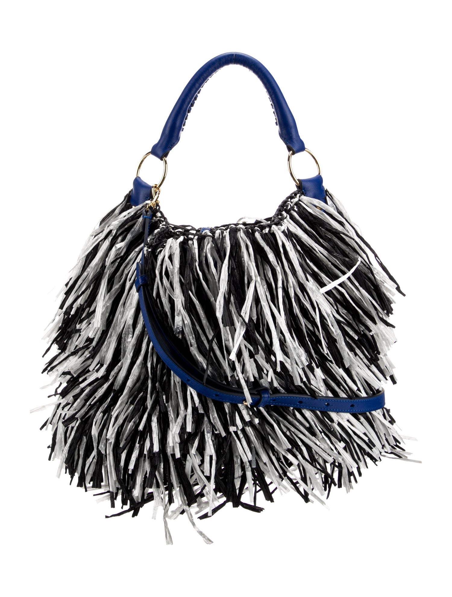 Diane von Furstenberg Raffia Top Handle Bag