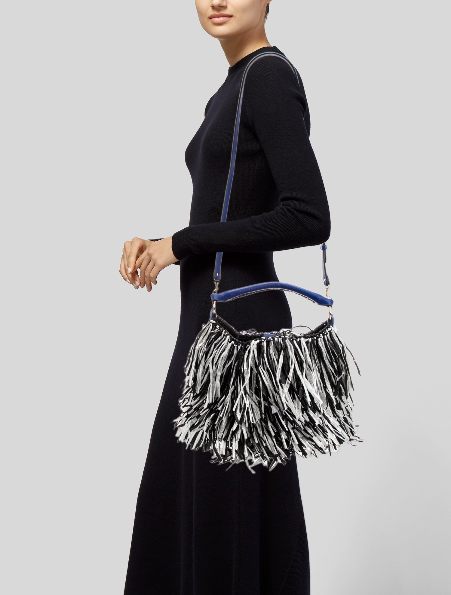 Diane von Furstenberg Raffia Top Handle Bag