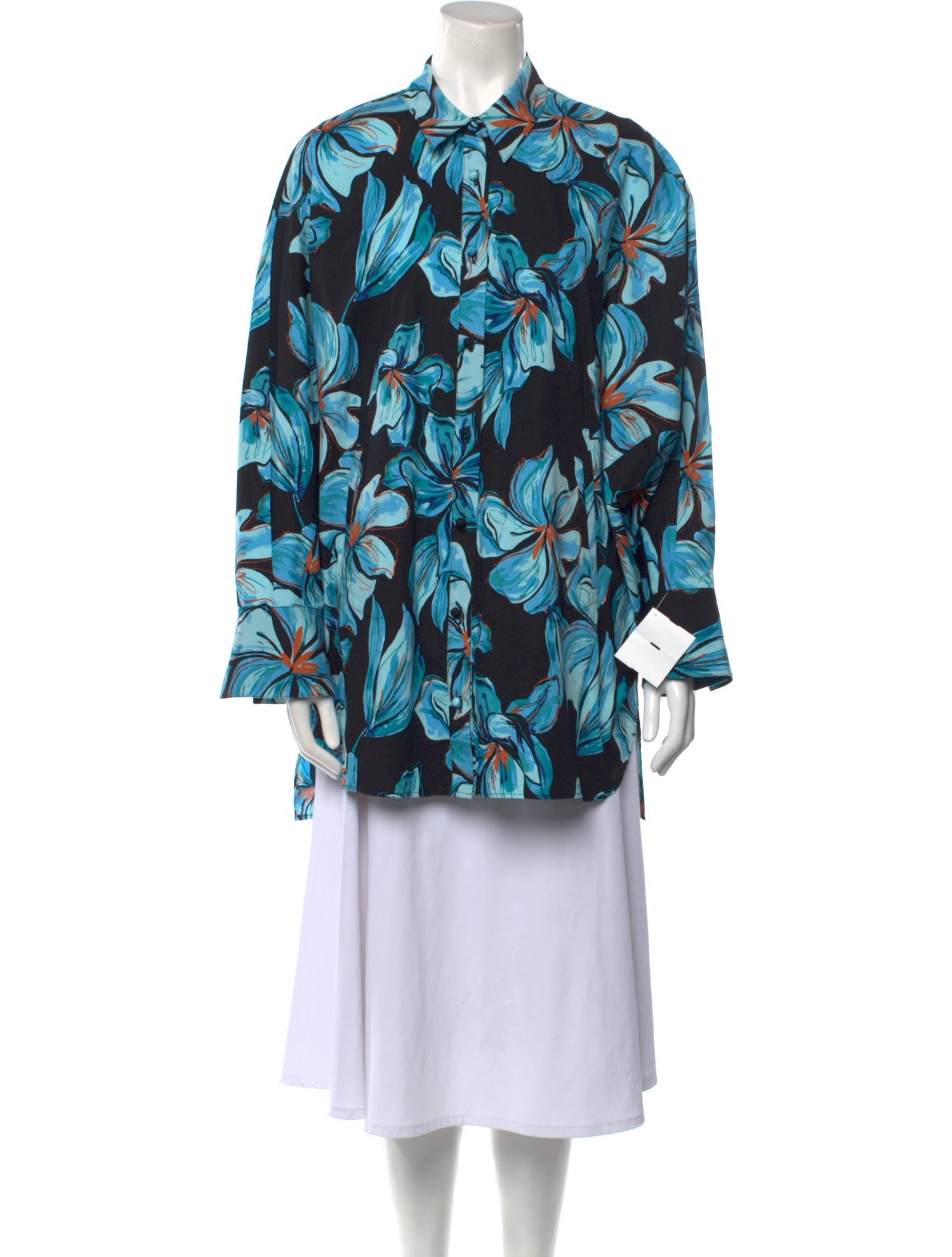 Diane von Furstenberg Printed Mock Neck Tunic w/ Tags