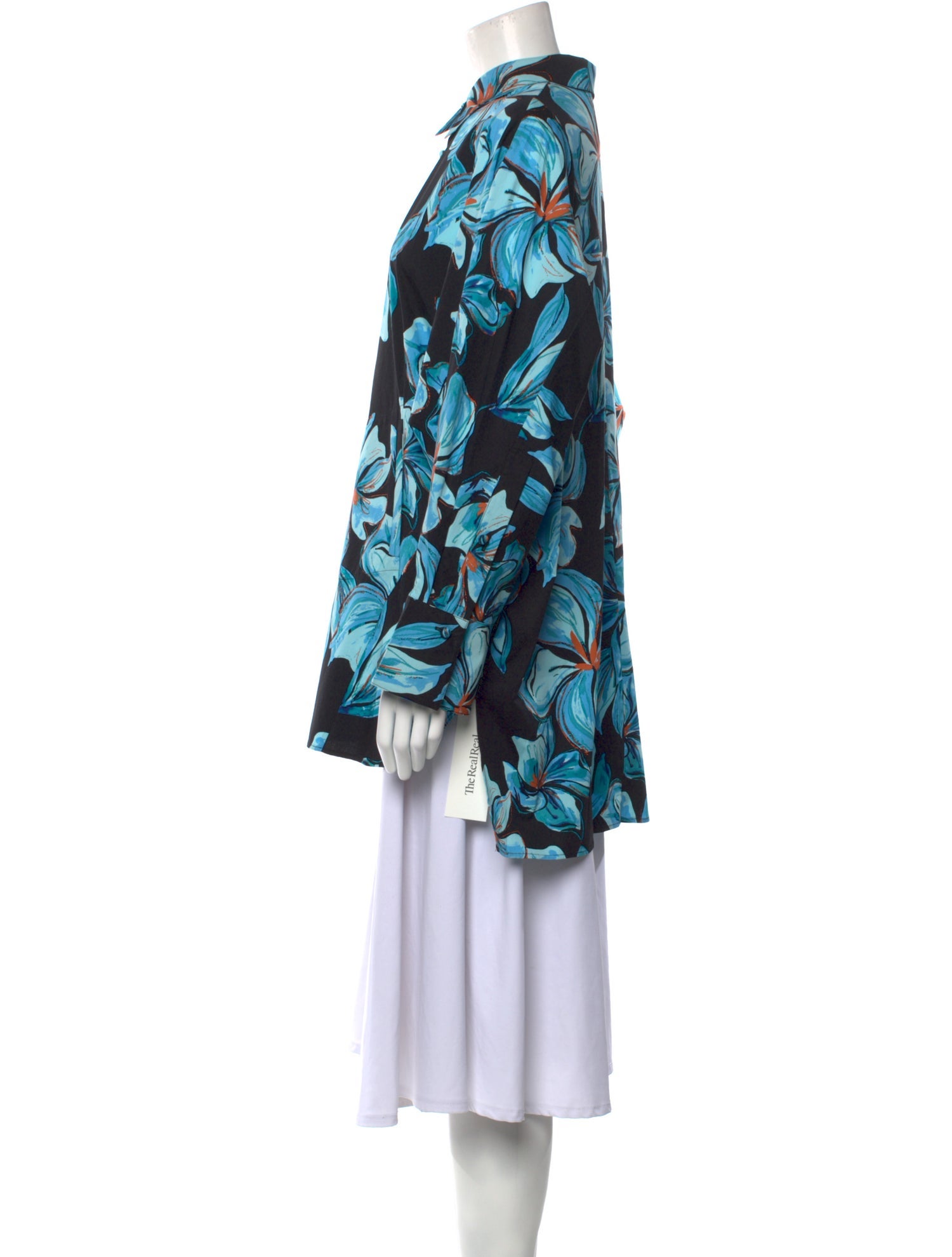 Diane von Furstenberg Printed Mock Neck Tunic w/ Tags