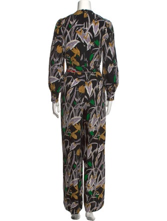 Diane von Furstenberg Silk Printed Jumpsuit
