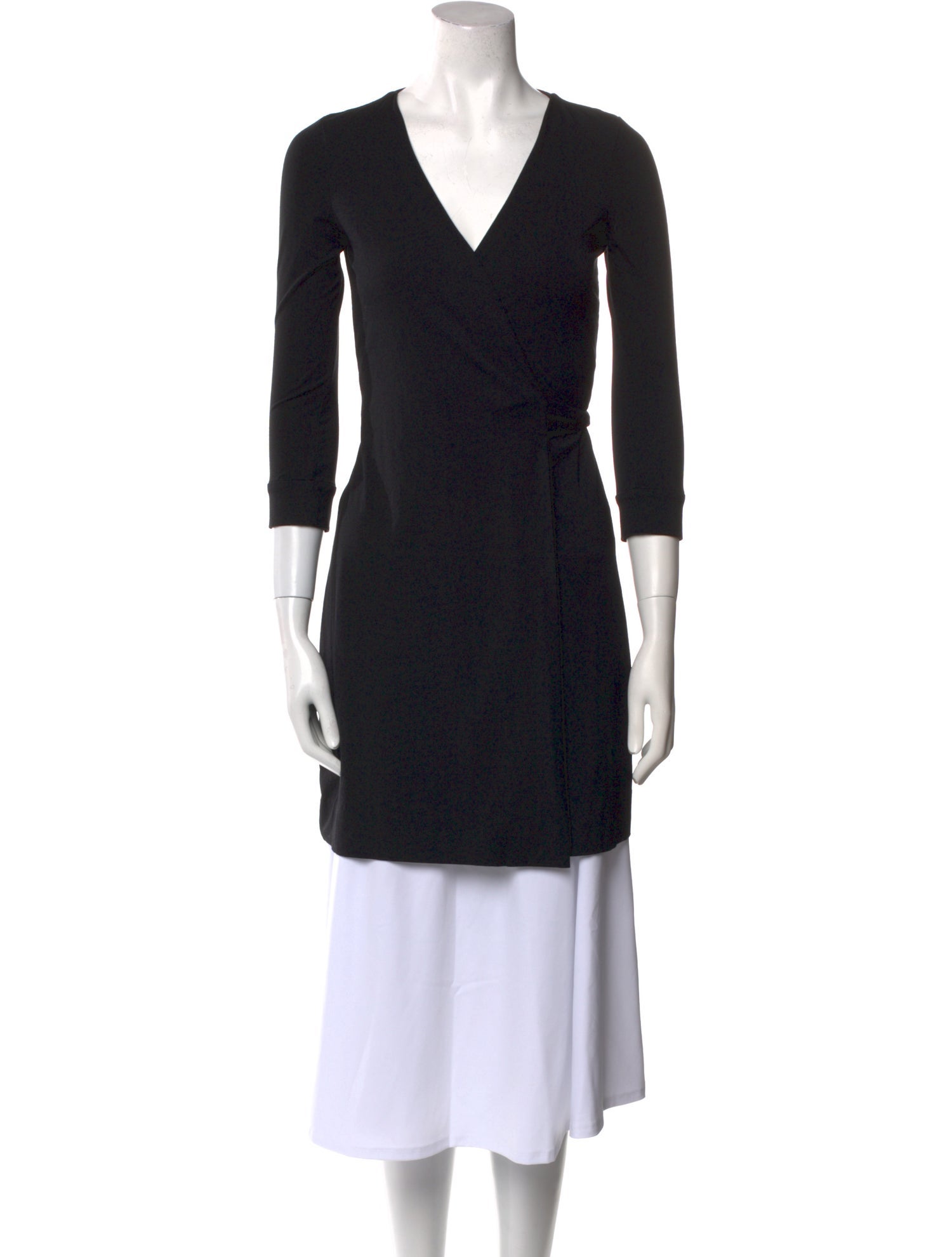 Diane von Furstenberg V-Neck Three-Quarter Sleeve Tunic