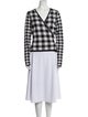 Diane von Furstenberg Silk Plaid Print Sweater
