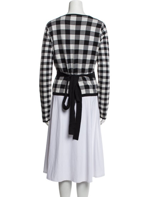 Diane von Furstenberg Silk Plaid Print Sweater