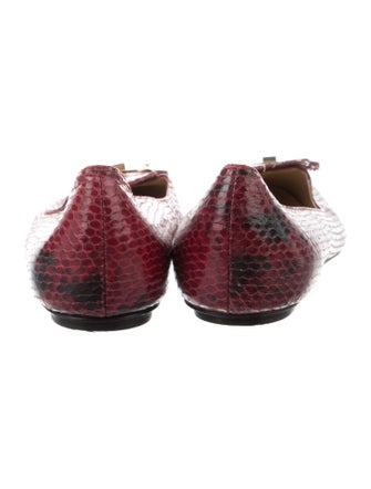 Diane von Furstenberg Snakeskin Animal Print Ballet Flats