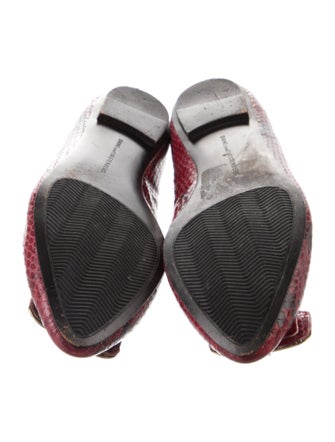 Diane von Furstenberg Snakeskin Animal Print Ballet Flats