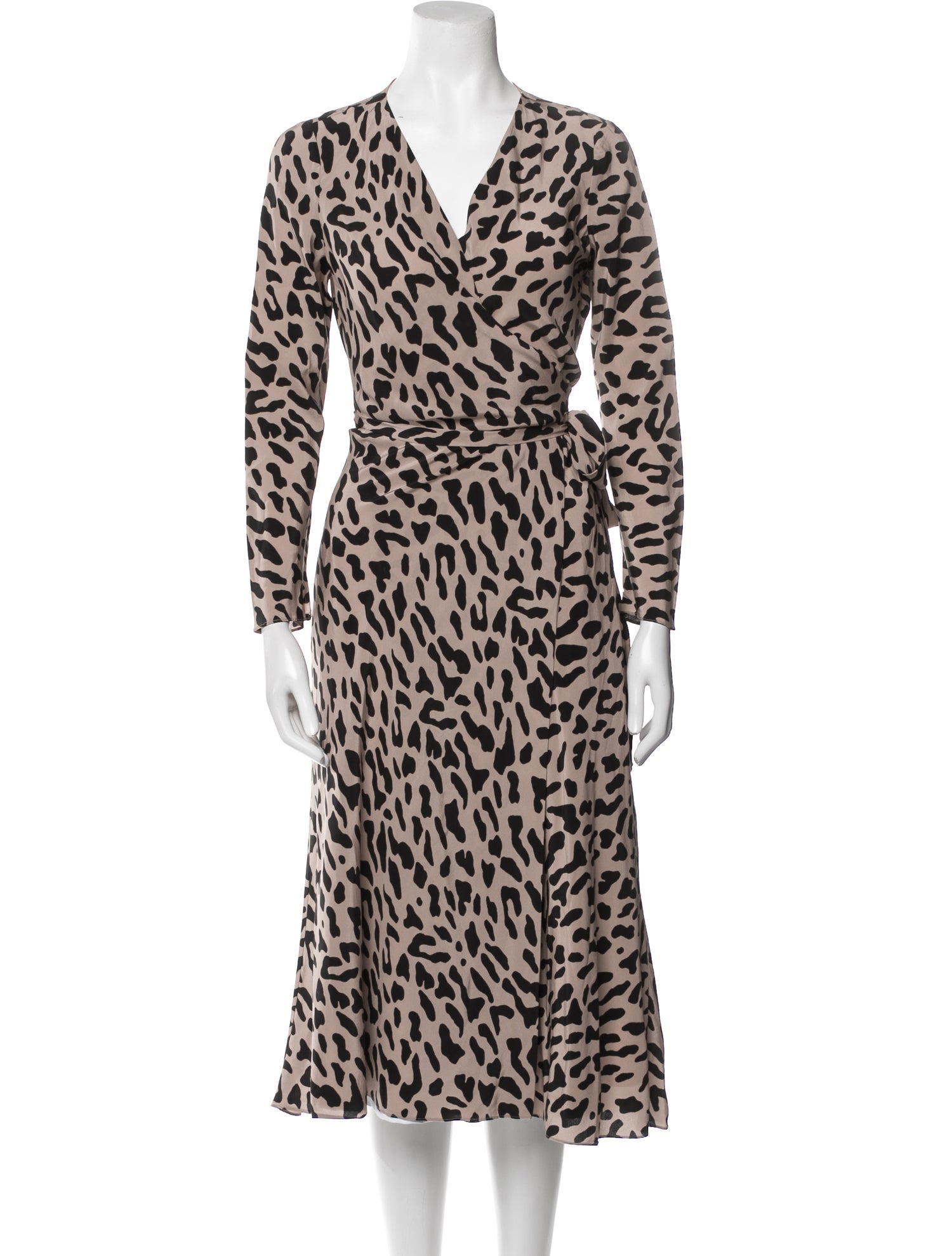 Diane von Furstenberg Silk Animal Print Robe