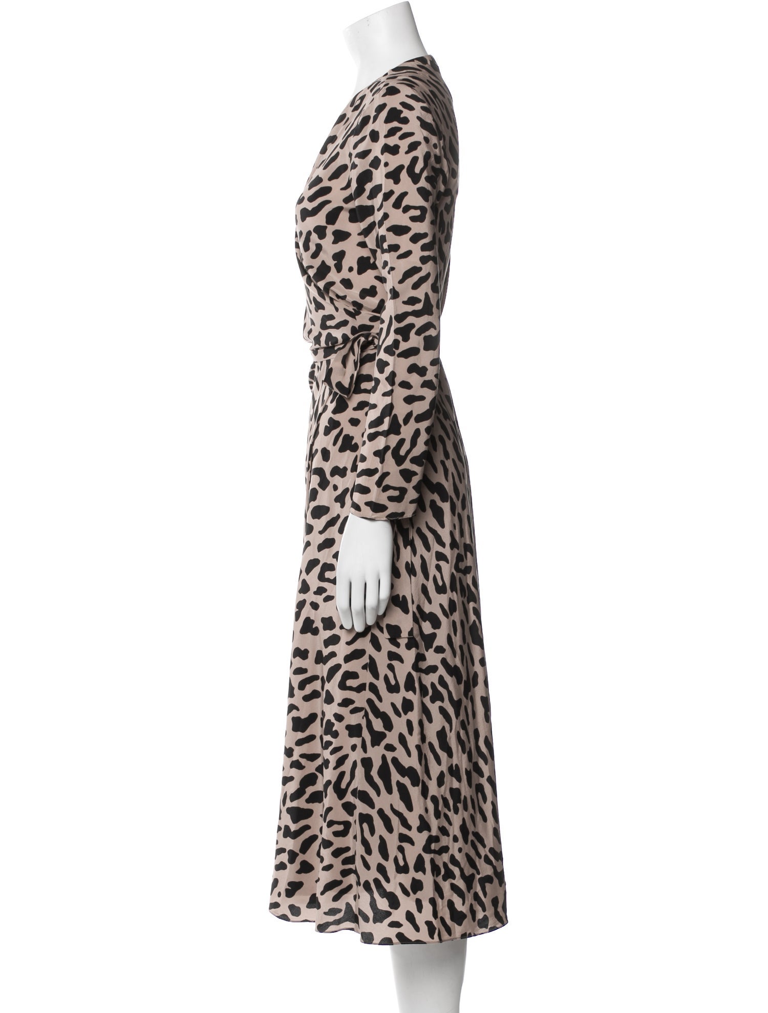 Diane von Furstenberg Silk Animal Print Robe