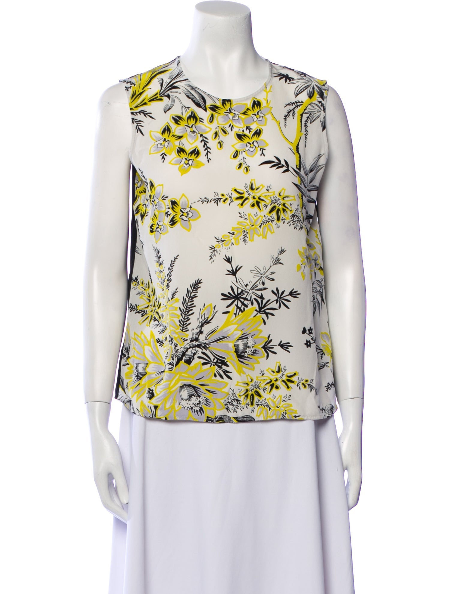 Diane von Furstenberg Silk Floral Print Top
