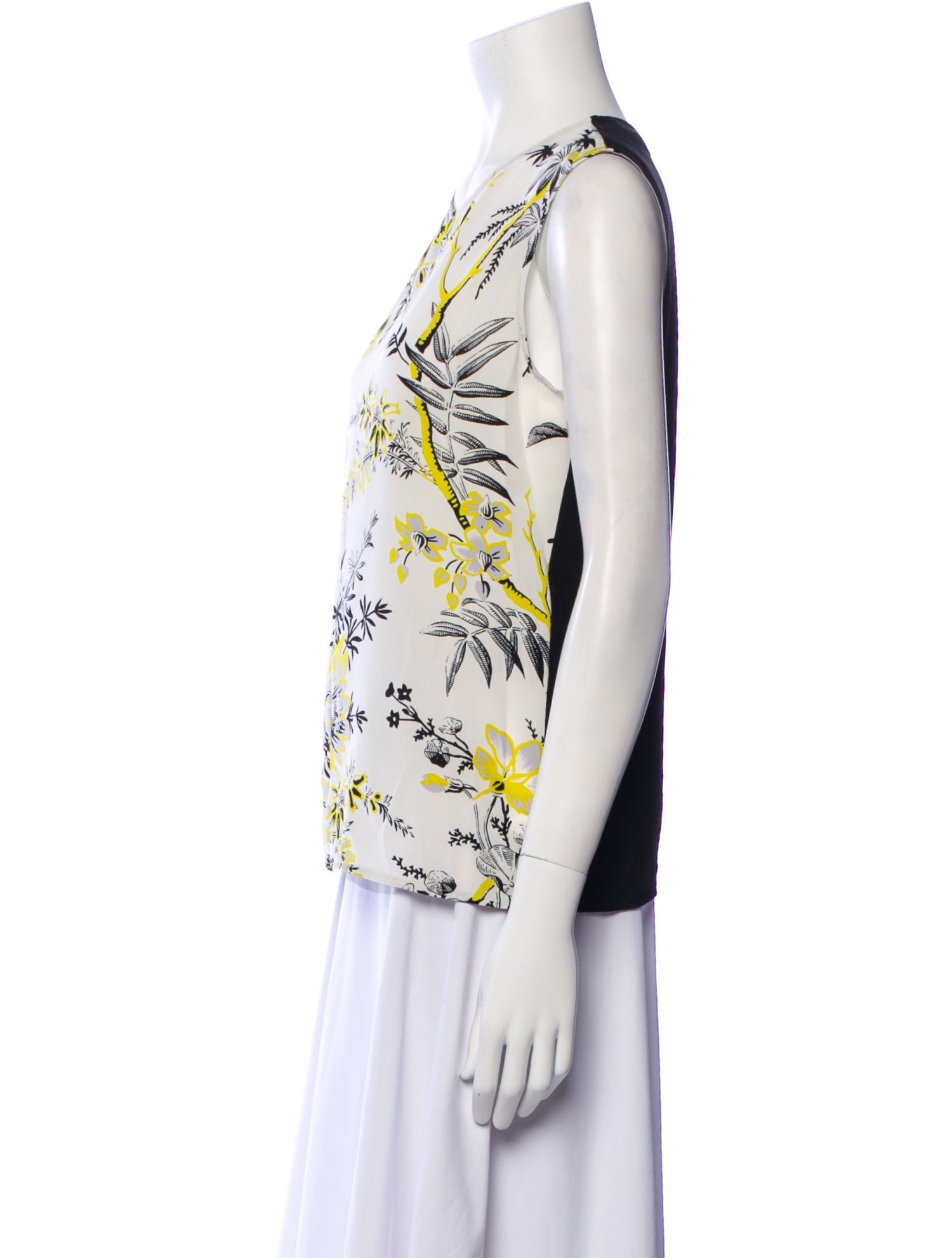 Diane von Furstenberg Silk Floral Print Top