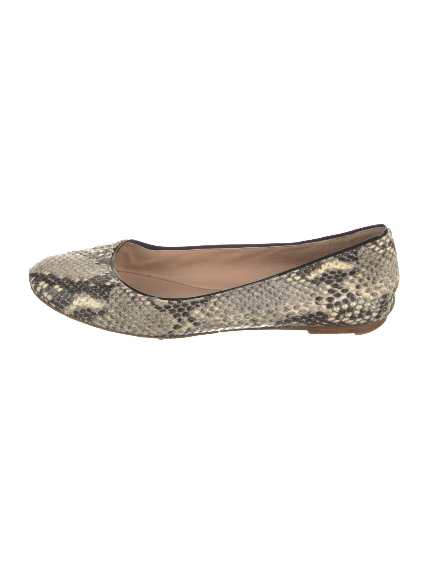 Diane von Furstenberg Snakeskin Animal Print Ballet Flats