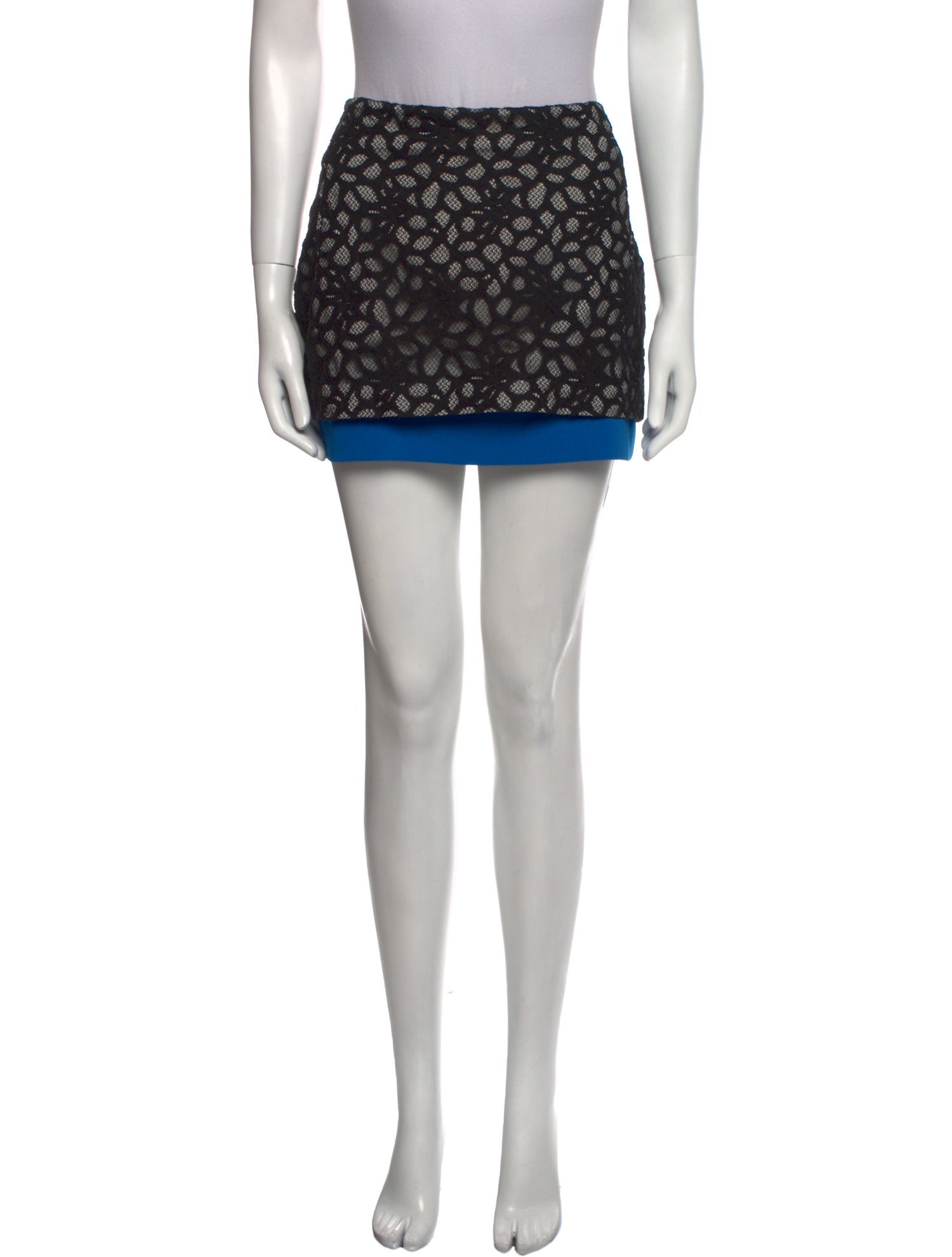 Diane von Furstenberg Lace Pattern Mini Skirt