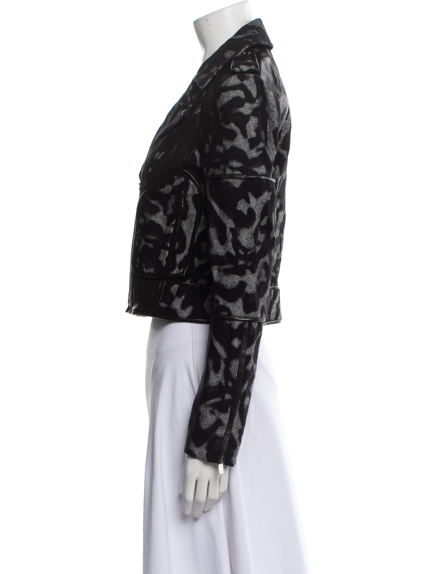 Diane von Furstenberg Virgin Wool Faux Fur Jacket