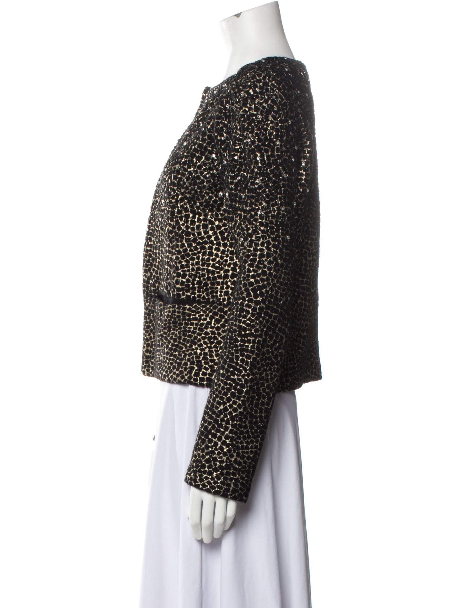 Diane von Furstenberg Wool Animal Print Evening Jacket