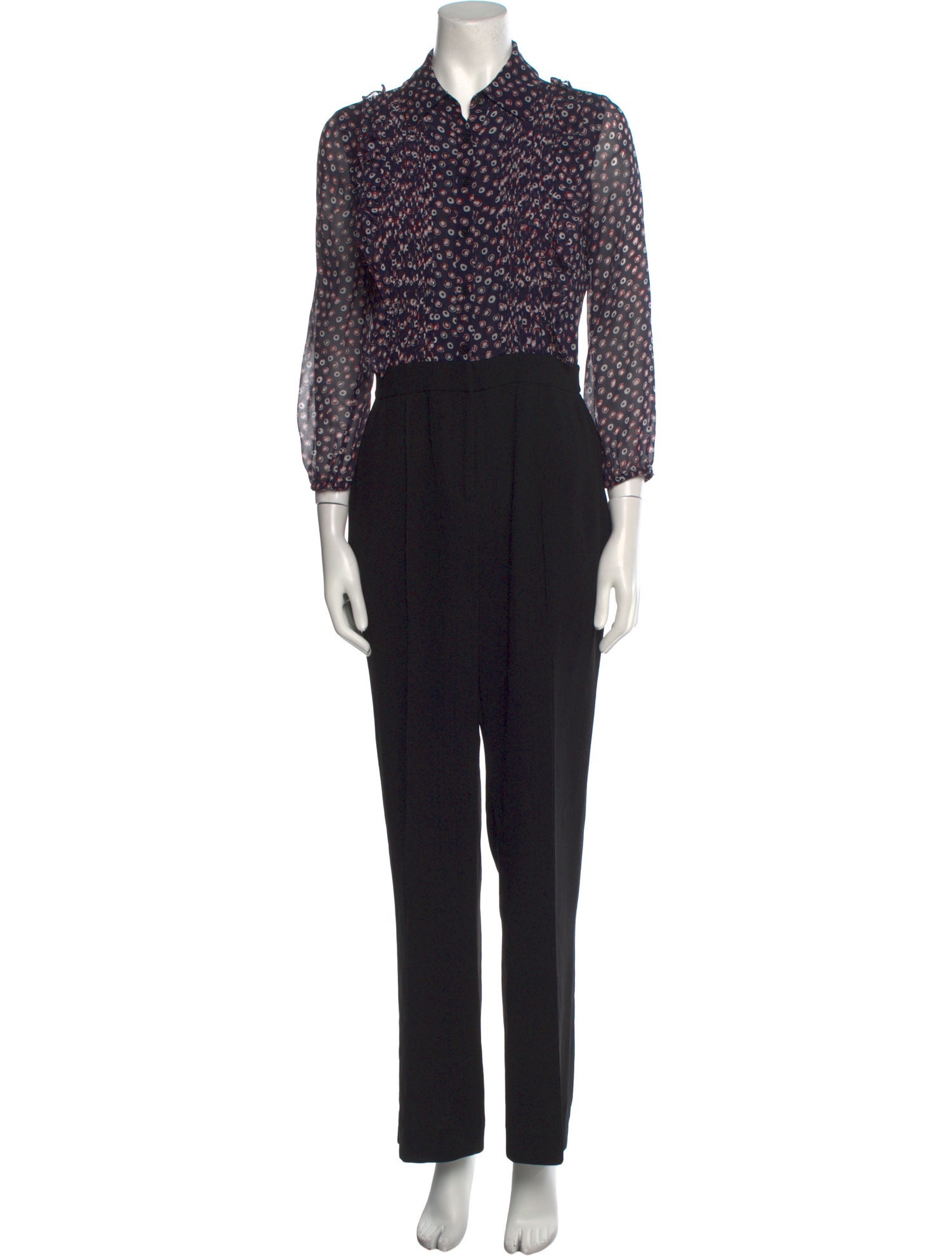 Diane von Furstenberg Silk Printed Jumpsuit