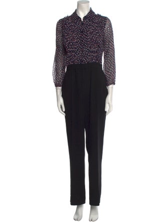 Diane von Furstenberg Silk Printed Jumpsuit