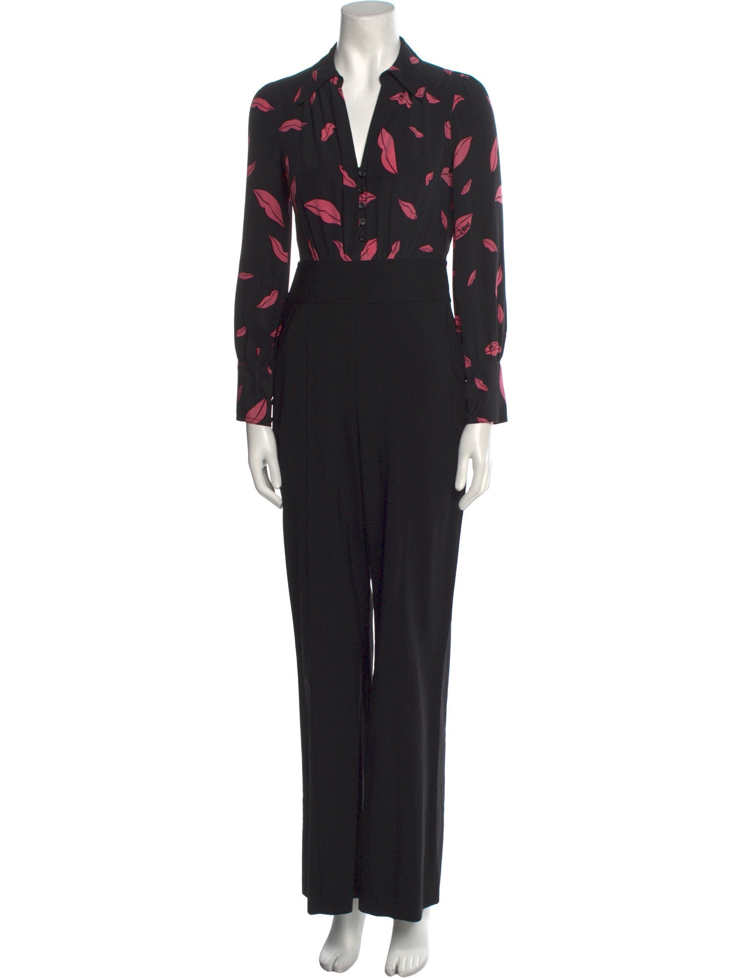 Diane von Furstenberg Silk Printed Jumpsuit