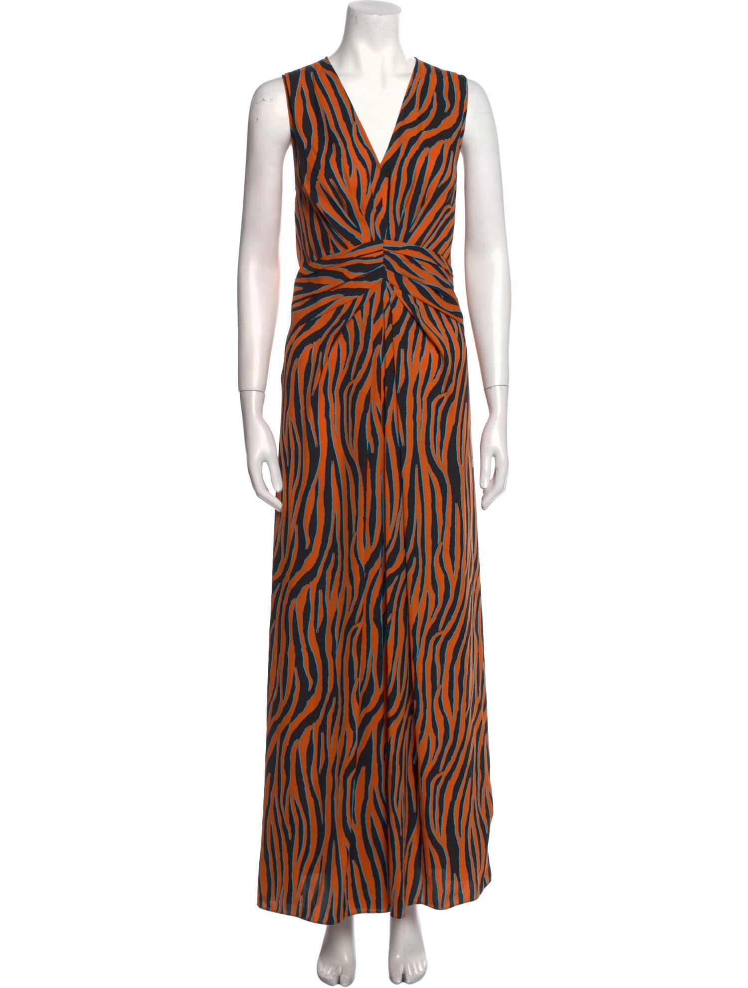 Diane von Furstenberg Printed Long Dress w/ Tags