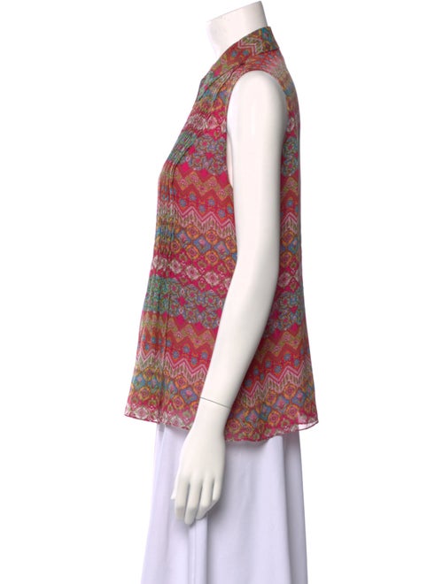 Diane von Furstenberg Silk Printed Button-Up Top