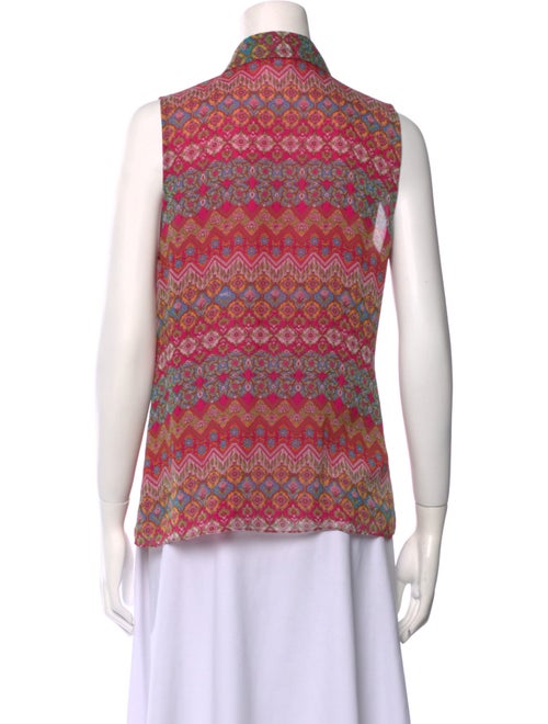 Diane von Furstenberg Silk Printed Button-Up Top