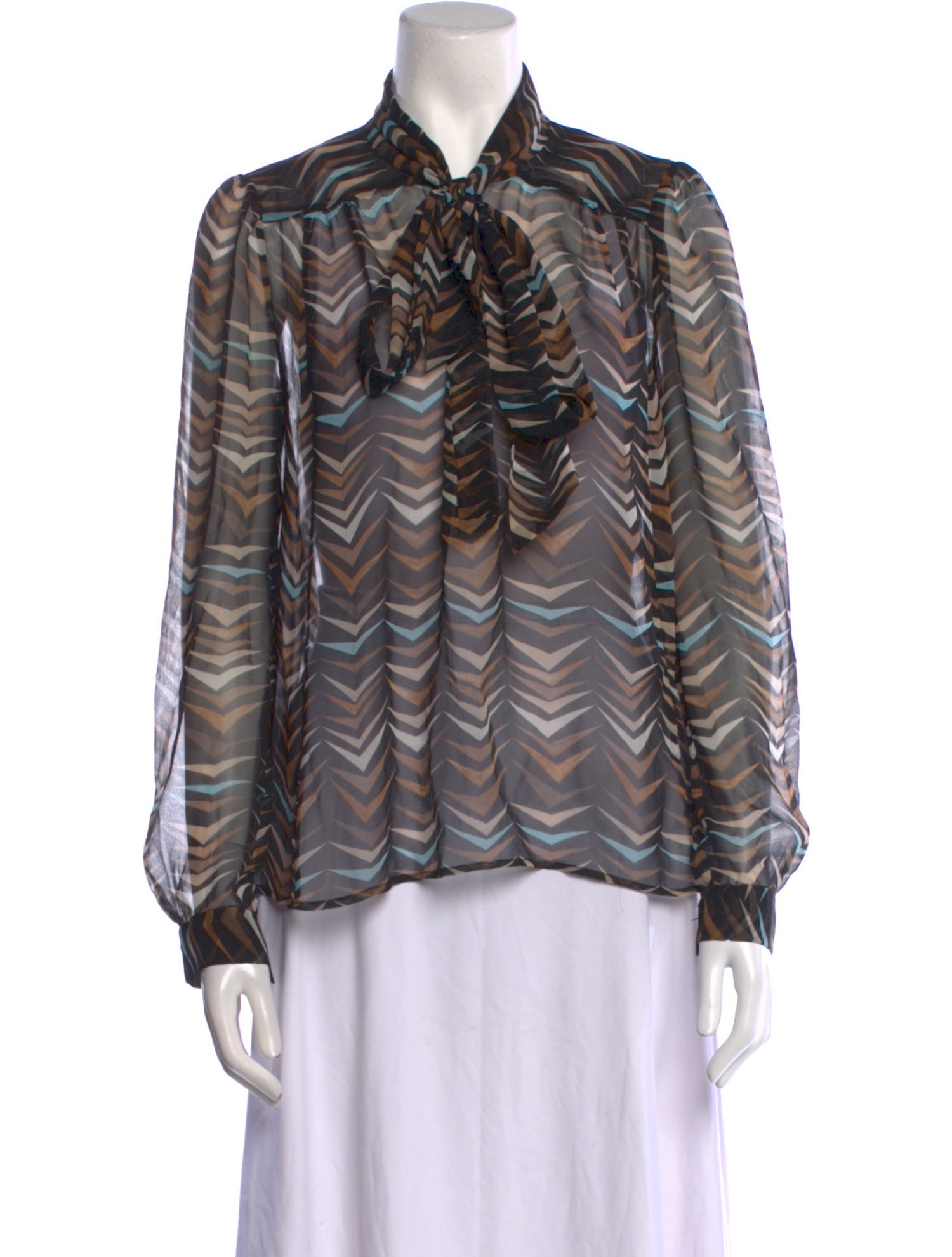 Diane von Furstenberg Silk Printed Blouse