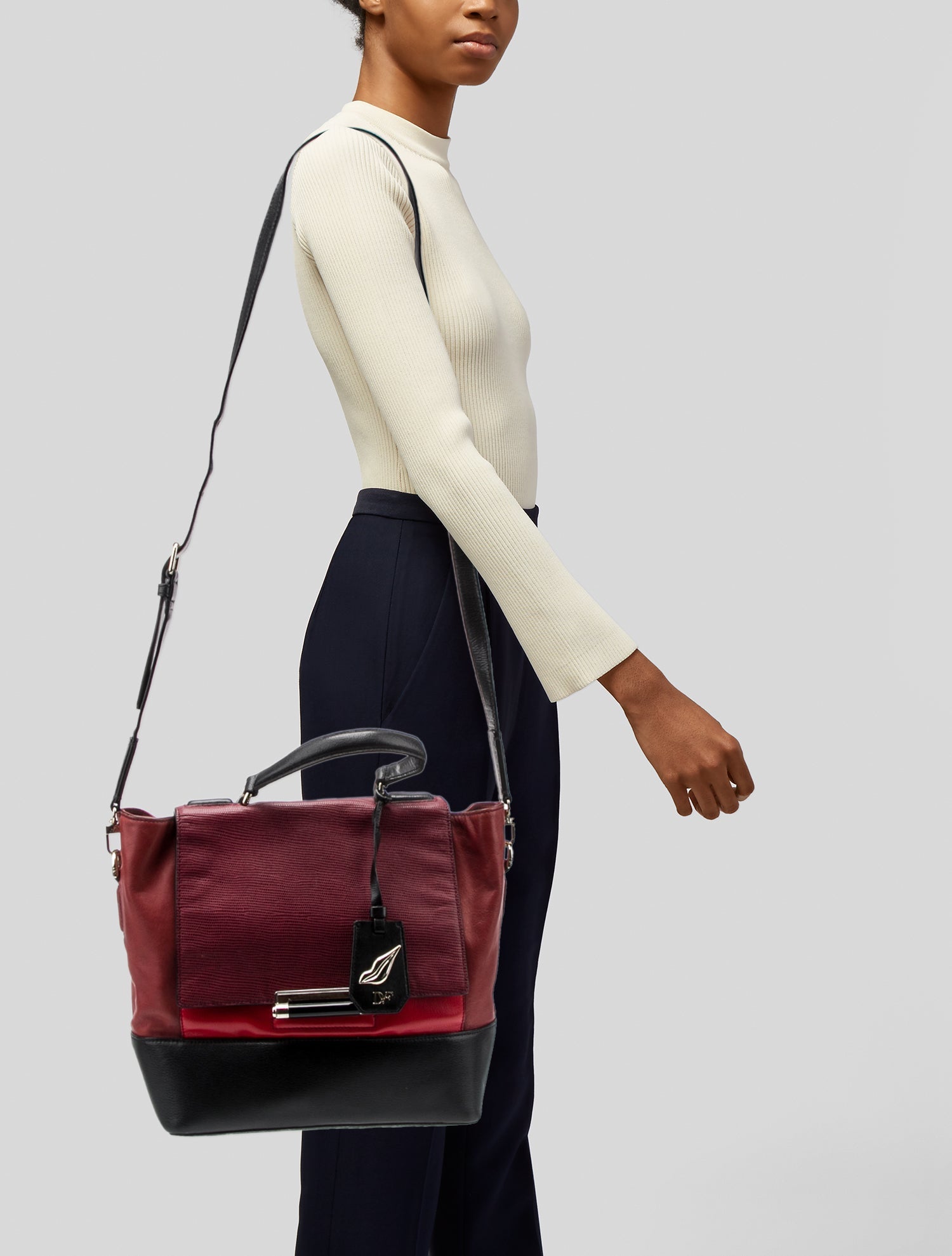 Diane von Furstenberg Leather Top Handle Bag