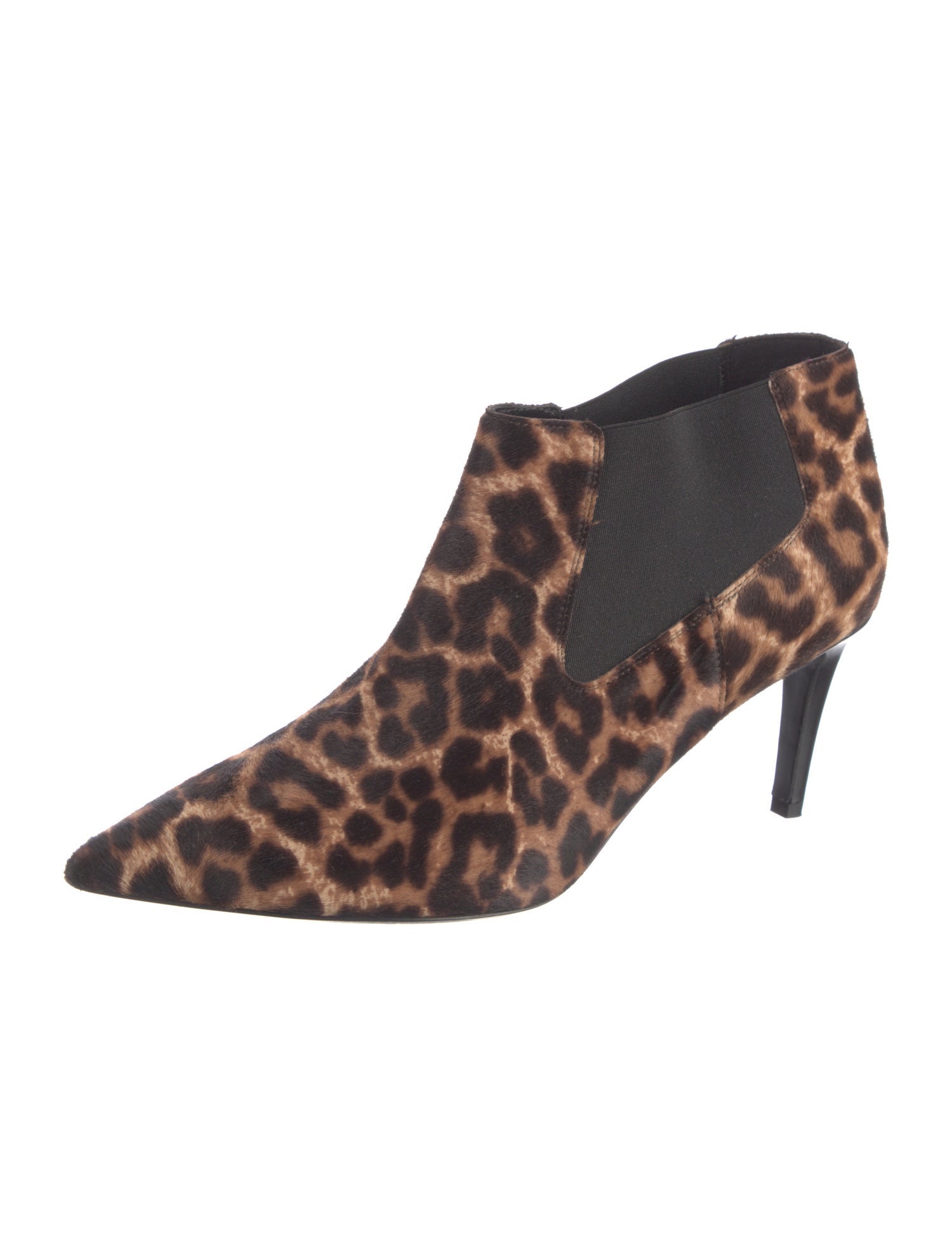 Diane von Furstenberg Ponyhair Animal Print Lace-Up Boots