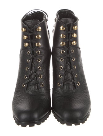 Diane von Furstenberg Leather Lace-Up Boots